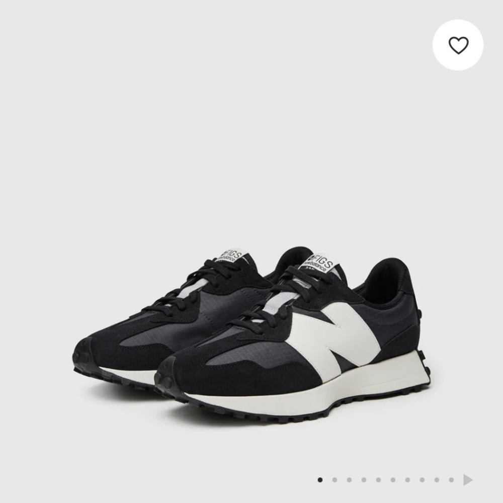 FIGS x NEW BALANCE 327 UNISEX BLACK DARK GRAY WOMEN’S 327